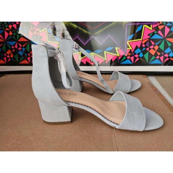 WOMENS London Fog LFW-NIKKI baby blue micro heel Size 8 M, cute - #00t - Picture 5 of 13